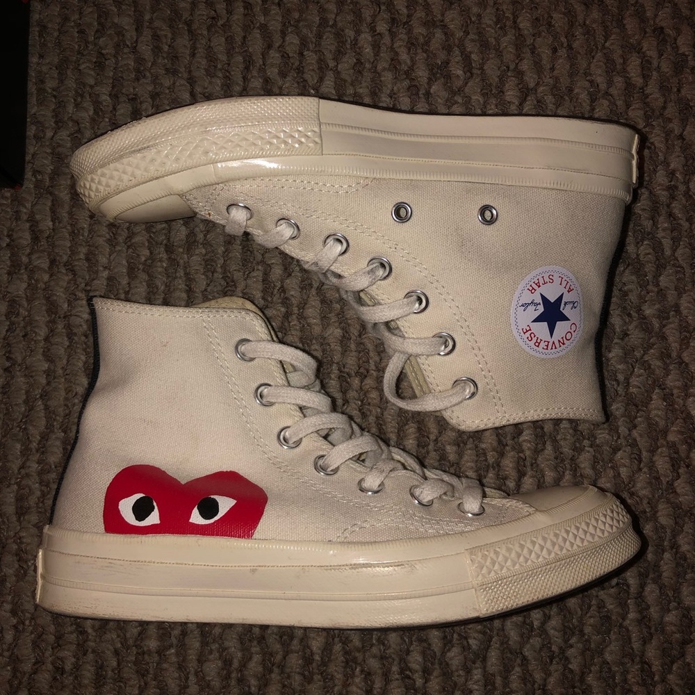 Comme des Garçons Play CDG White High Top Converse